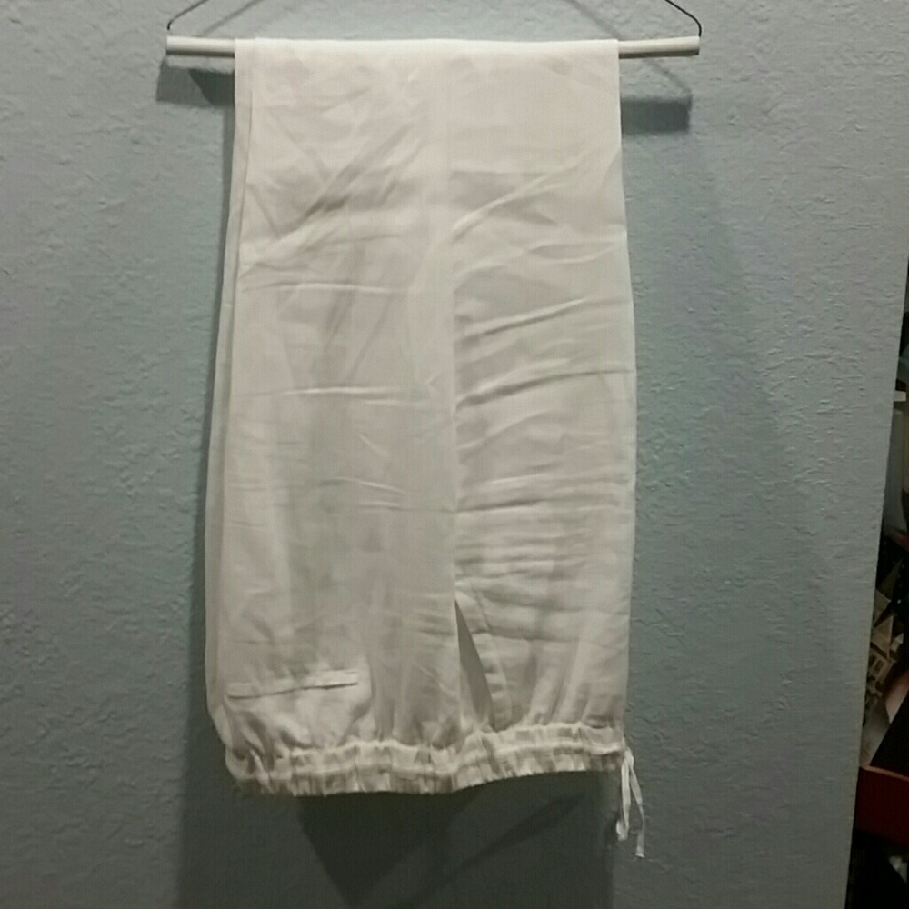 Lined white Linen pants